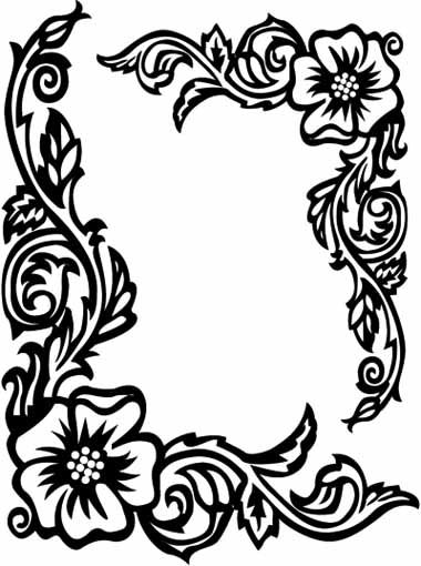 Rose Coloring Pages with subtle shapes and forms, can be colored with
